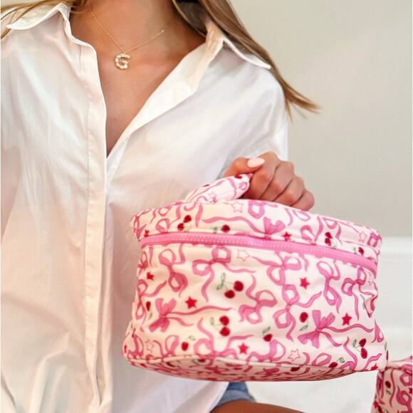 Cherry Bowtiful Coquette Travel Cosmetic Case With Handle - Picture 5 of 6